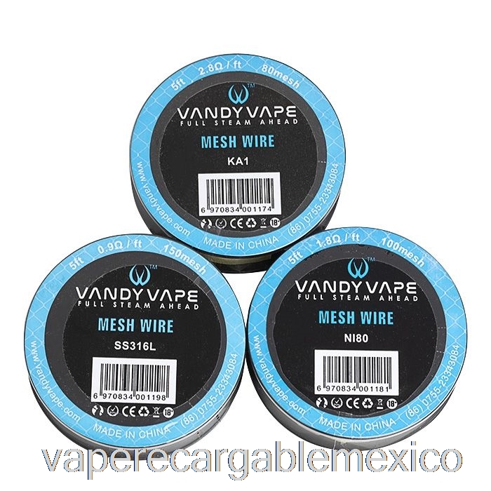 Carretes De Alambre De Malla Vape Recargables Vandy Vape - 5 Pies 1.2ohm 100mesh Ni80